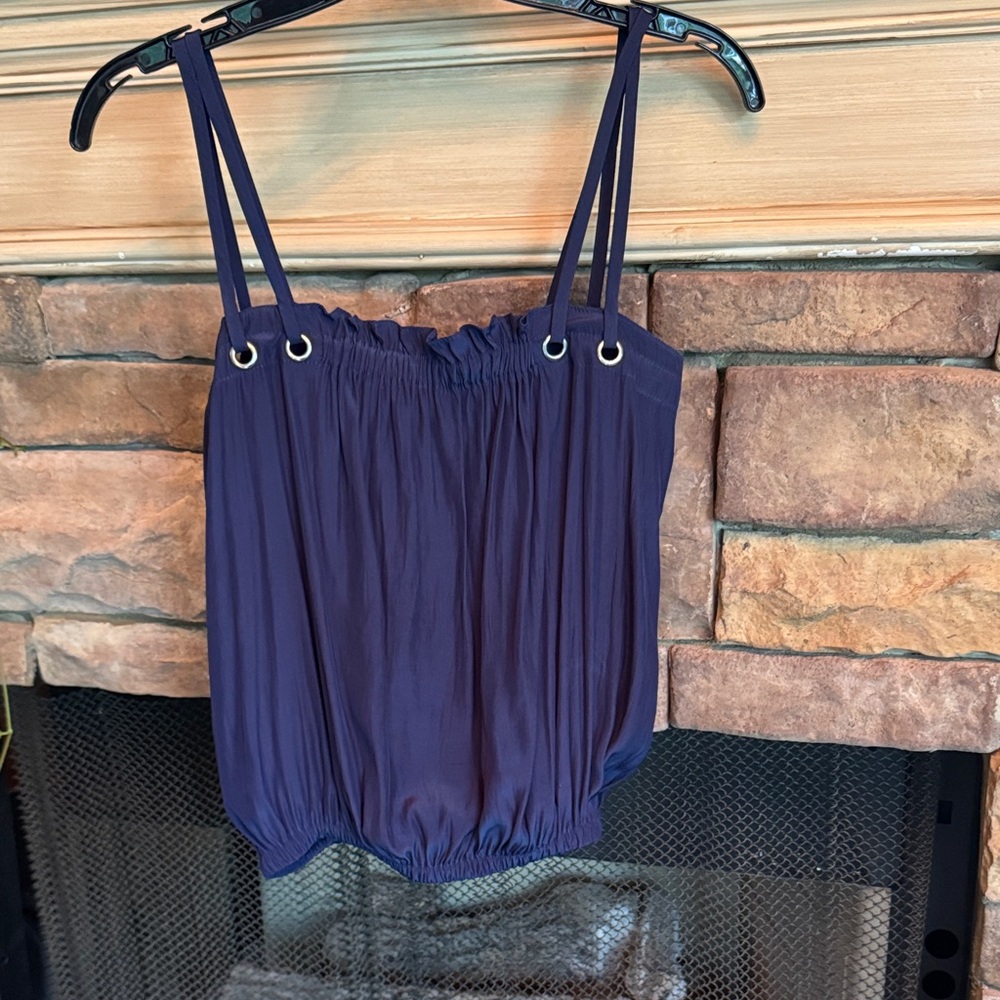 Ramy Brook Double Strap Navy Tank Top